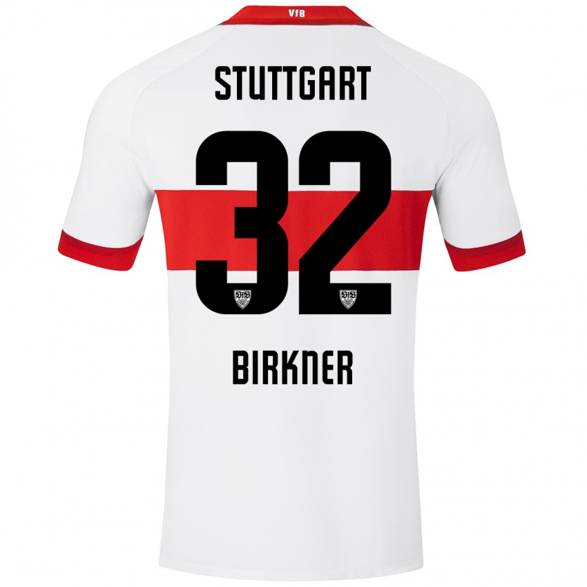 Dames Hanna Birkner #32 Wit Rood Thuisshirt Thuistenue 2024/25 T-Shirt