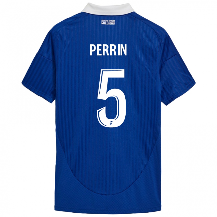 Dames Lucas Perrin #5 Blauw Wit Thuisshirt Thuistenue 2024/25 T-Shirt