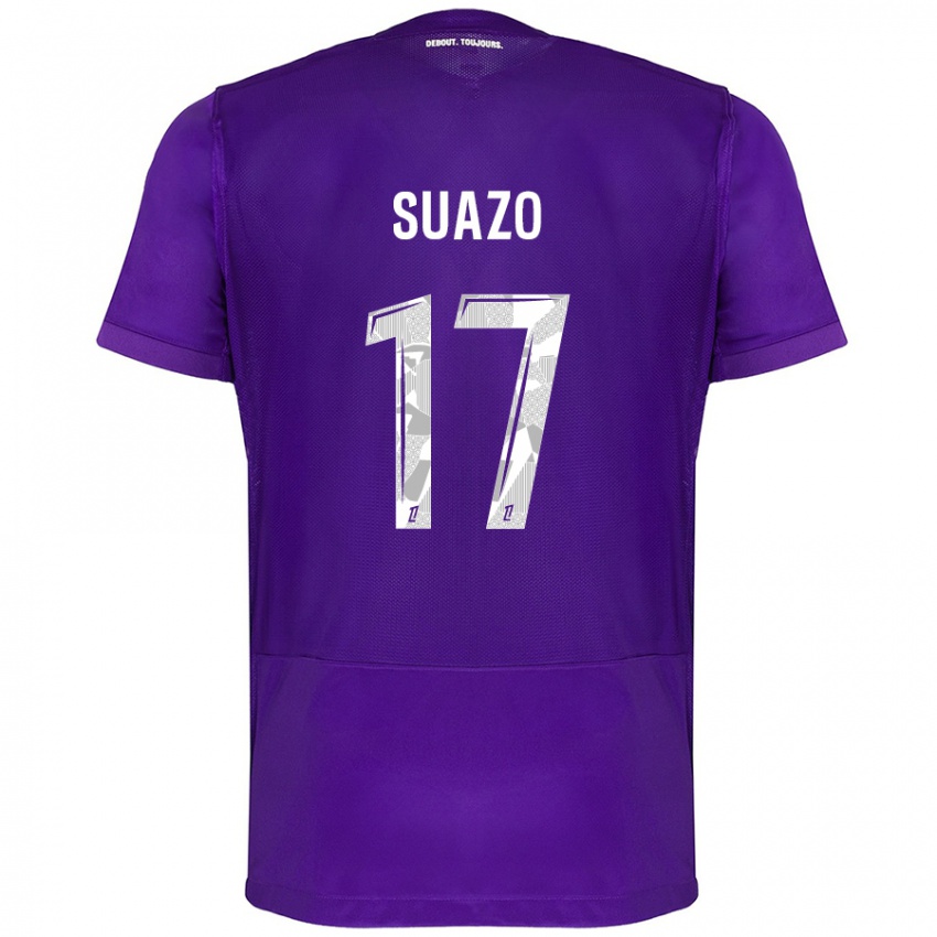 Dames Gabriel Suazo #17 Paars Wit Thuisshirt Thuistenue 2024/25 T-Shirt