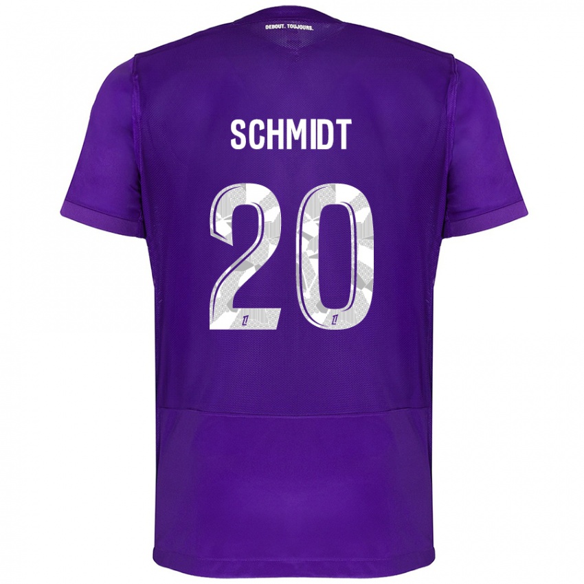 Dames Niklas Schmidt #20 Paars Wit Thuisshirt Thuistenue 2024/25 T-Shirt