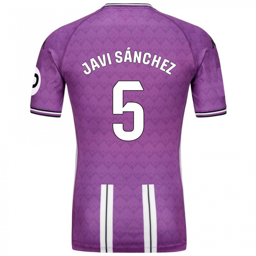 Dames Javi Sánchez #5 Paars Wit Thuisshirt Thuistenue 2024/25 T-Shirt