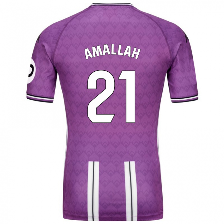 Dames Selim Amallah #21 Paars Wit Thuisshirt Thuistenue 2024/25 T-Shirt