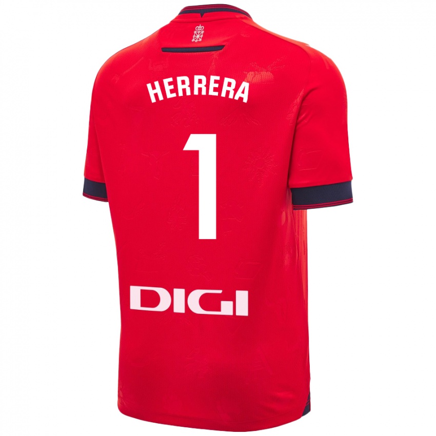 Dames Sergio Herrera #1 Rood Wit Thuisshirt Thuistenue 2024/25 T-Shirt