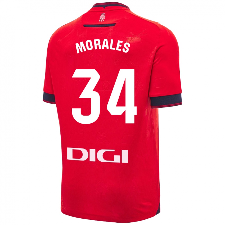 Dames Anai Morales #34 Rood Wit Thuisshirt Thuistenue 2024/25 T-Shirt