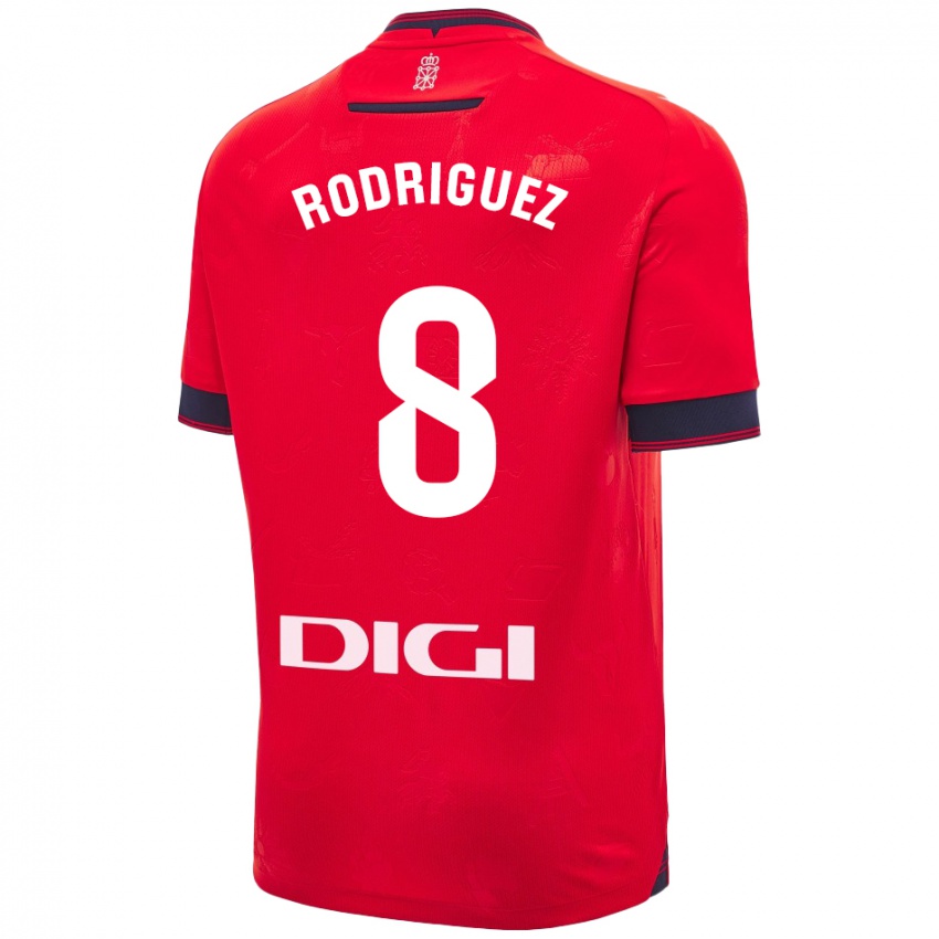 Dames Vanessa Rodríguez Iribarren #8 Rood Wit Thuisshirt Thuistenue 2024/25 T-Shirt