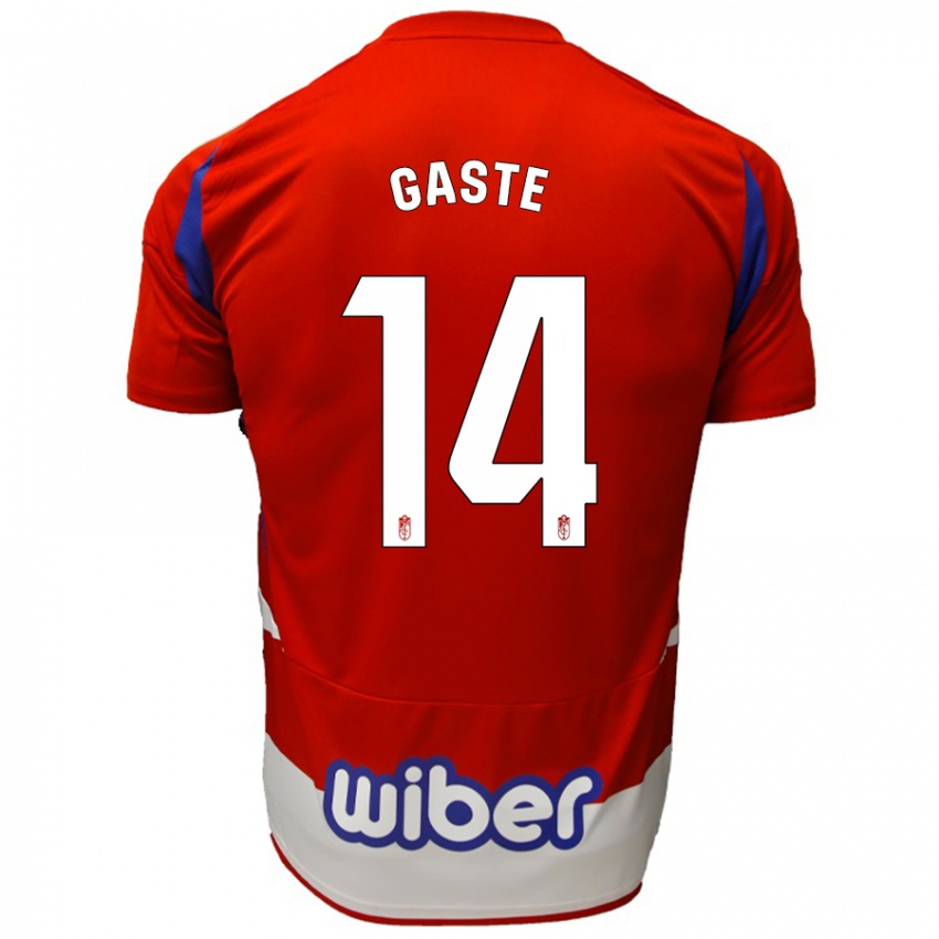 Dames Gaste #14 Rood Wit Blauw Thuisshirt Thuistenue 2024/25 T-Shirt