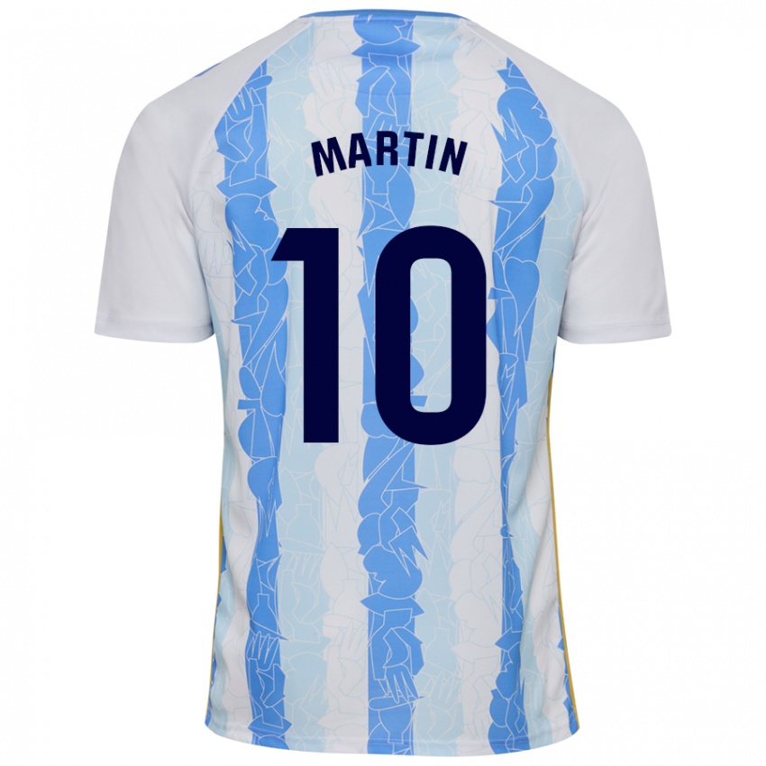 Dames Jesús Martín #10 Wit Blauw Thuisshirt Thuistenue 2024/25 T-Shirt