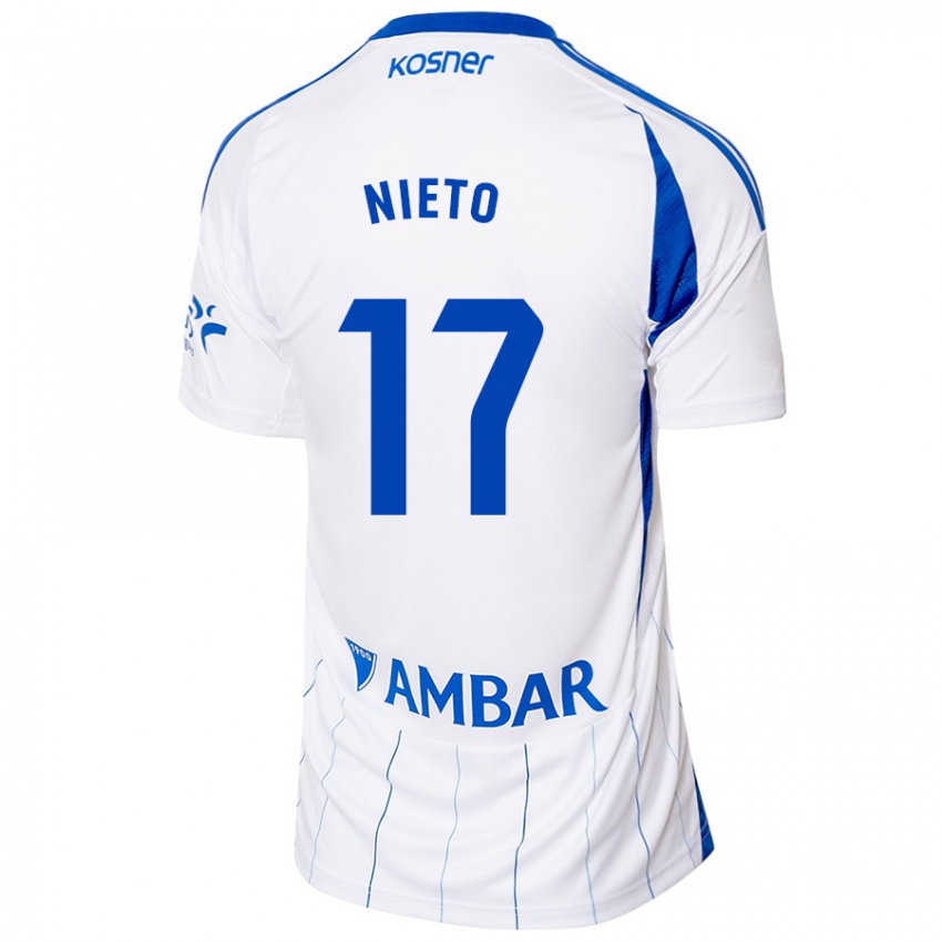 Dames Carlos Nieto #17 Rood Wit Thuisshirt Thuistenue 2024/25 T-Shirt