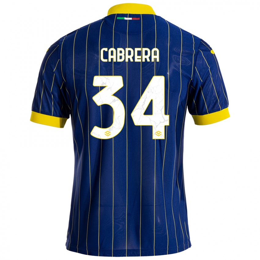 Dames Ilena Cabrera #34 Blauw Geel Thuisshirt Thuistenue 2024/25 T-Shirt