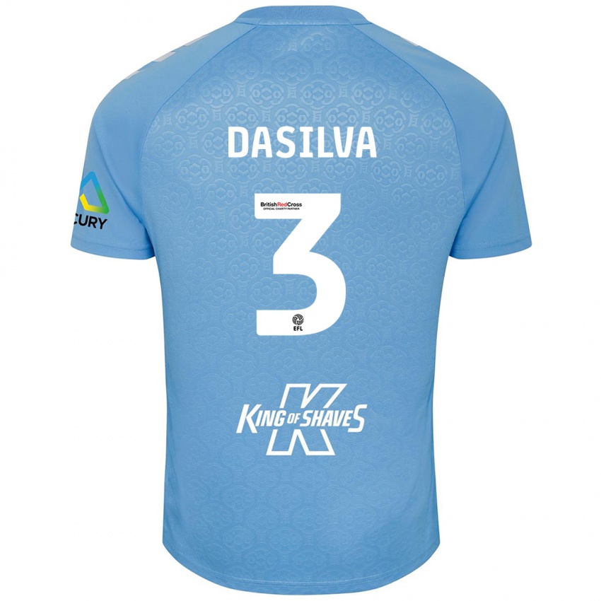 Dames Jay Dasilva #3 Blauw Wit Thuisshirt Thuistenue 2024/25 T-Shirt