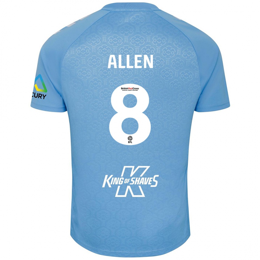 Dames Jamie Allen #8 Blauw Wit Thuisshirt Thuistenue 2024/25 T-Shirt