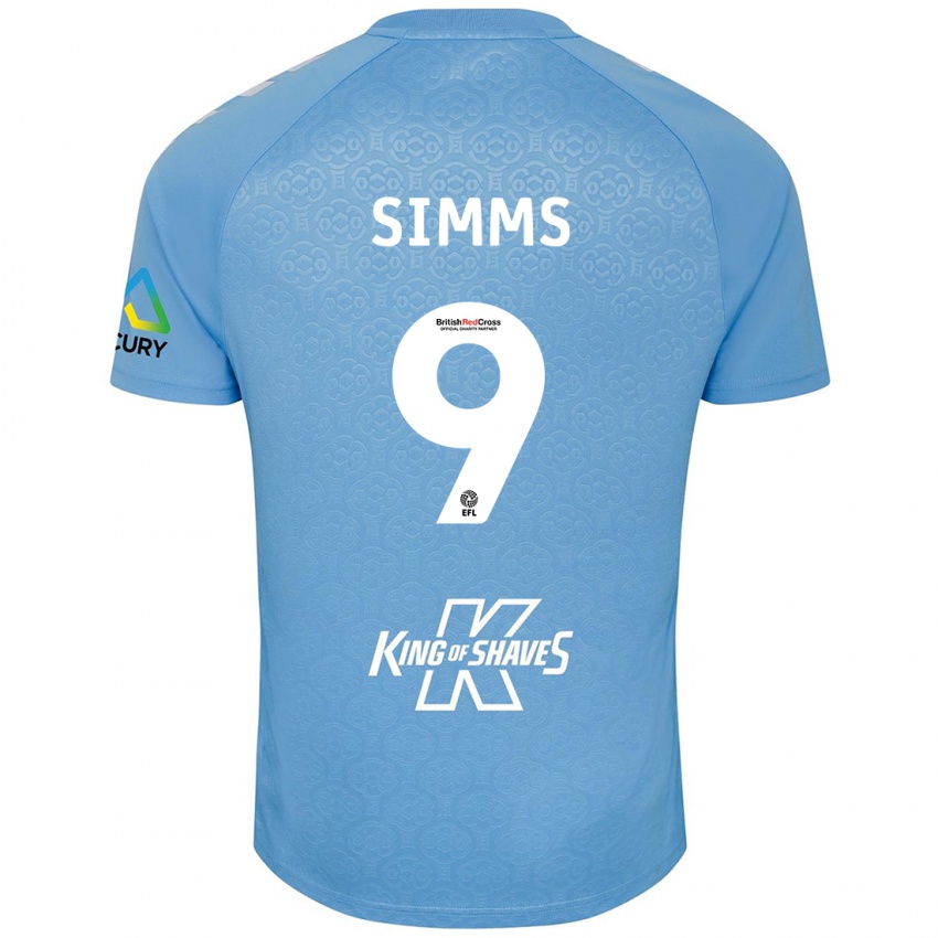 Dames Ellis Simms #9 Blauw Wit Thuisshirt Thuistenue 2024/25 T-Shirt