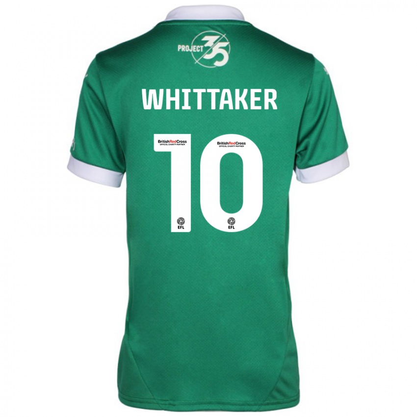 Dames Morgan Whittaker #10 Groen Wit Thuisshirt Thuistenue 2024/25 T-Shirt