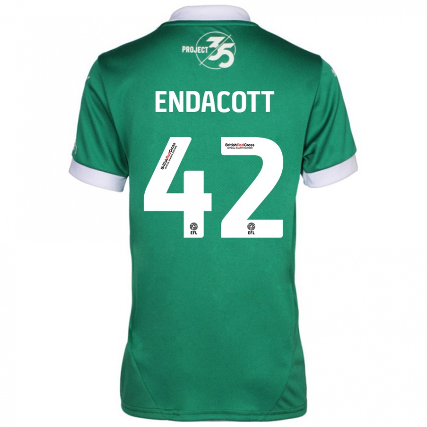 Dames Jack Endacott #42 Groen Wit Thuisshirt Thuistenue 2024/25 T-Shirt