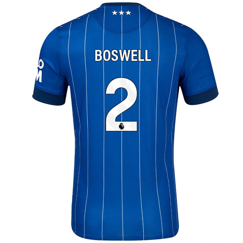 Dames Maria Boswell #2 Marineblauw Thuisshirt Thuistenue 2024/25 T-Shirt