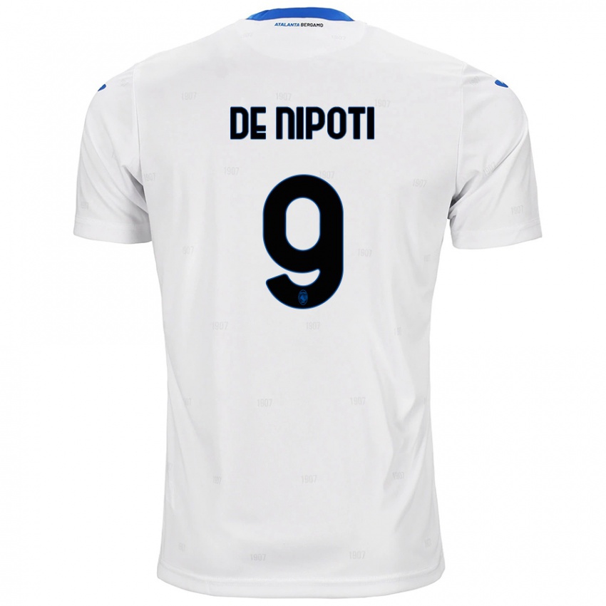 Dames Tommaso De Nipoti #9 Wit Uitshirt Uittenue 2024/25 T-Shirt