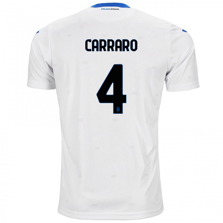 Dames Marco Carraro #4 Wit Uitshirt Uittenue 2024/25 T-Shirt