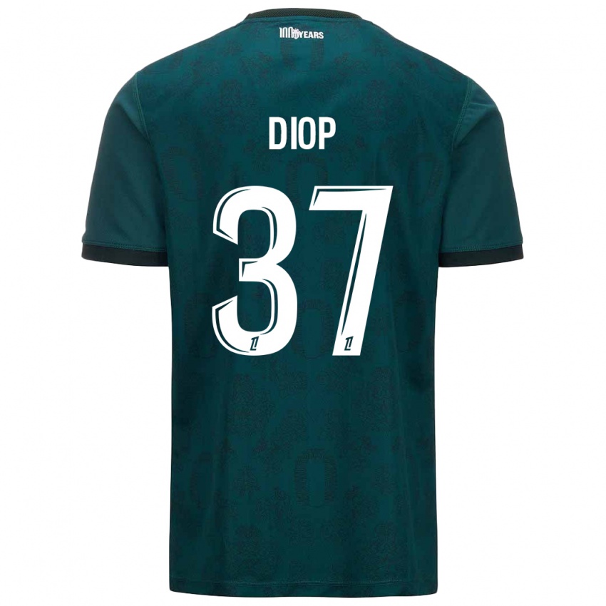 Dames Edan Diop #37 Donkergroen Uitshirt Uittenue 2024/25 T-Shirt