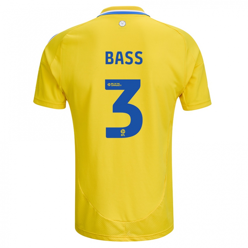 Dames Rebekah Bass #3 Geel Blauw Uitshirt Uittenue 2024/25 T-Shirt