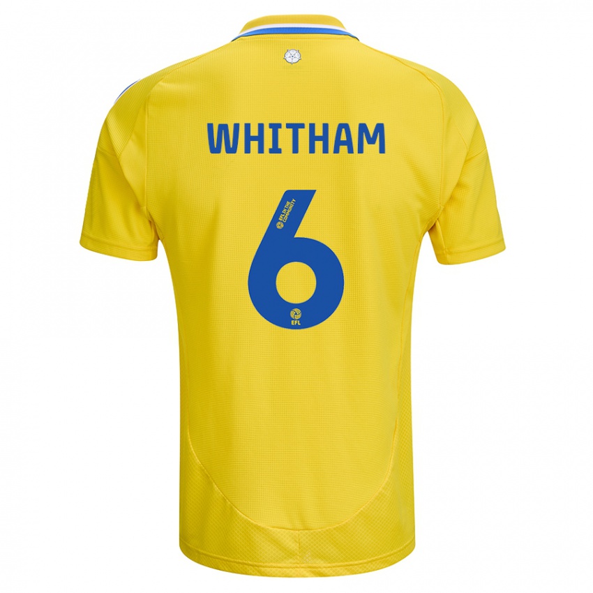 Dames Danielle Whitham #6 Geel Blauw Uitshirt Uittenue 2024/25 T-Shirt