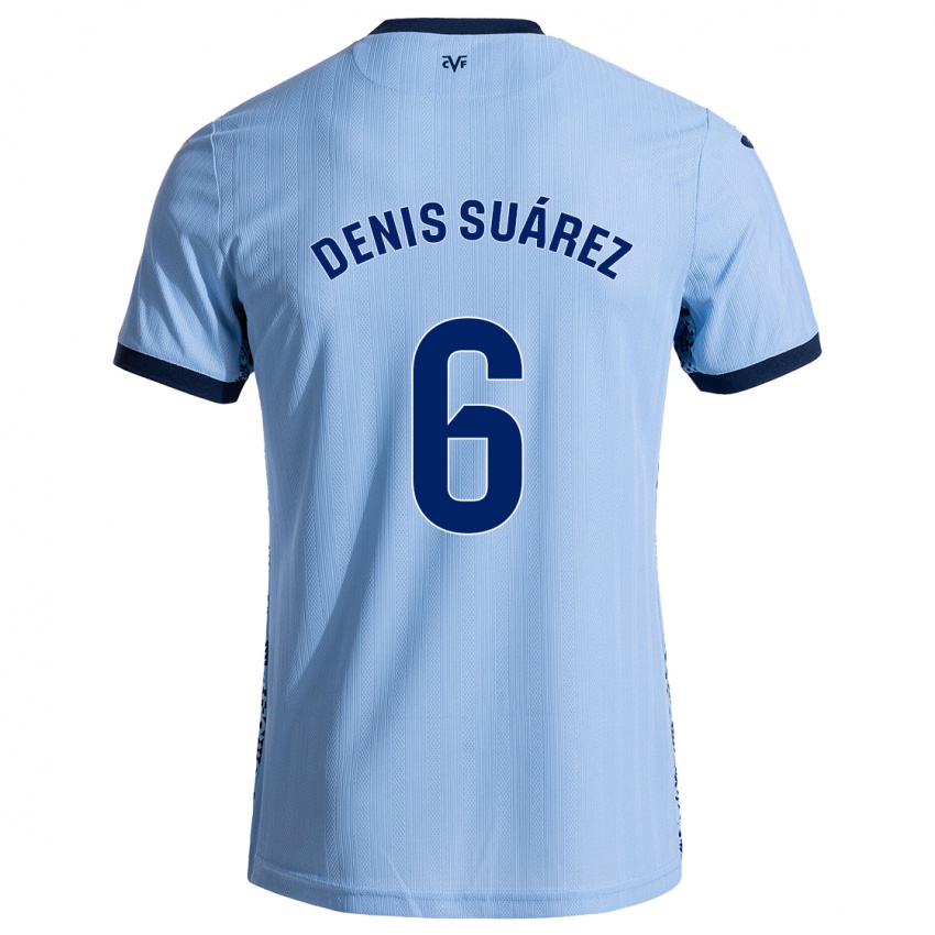 Dames Denis Suárez #6 Hemelsblauw Uitshirt Uittenue 2024/25 T-Shirt