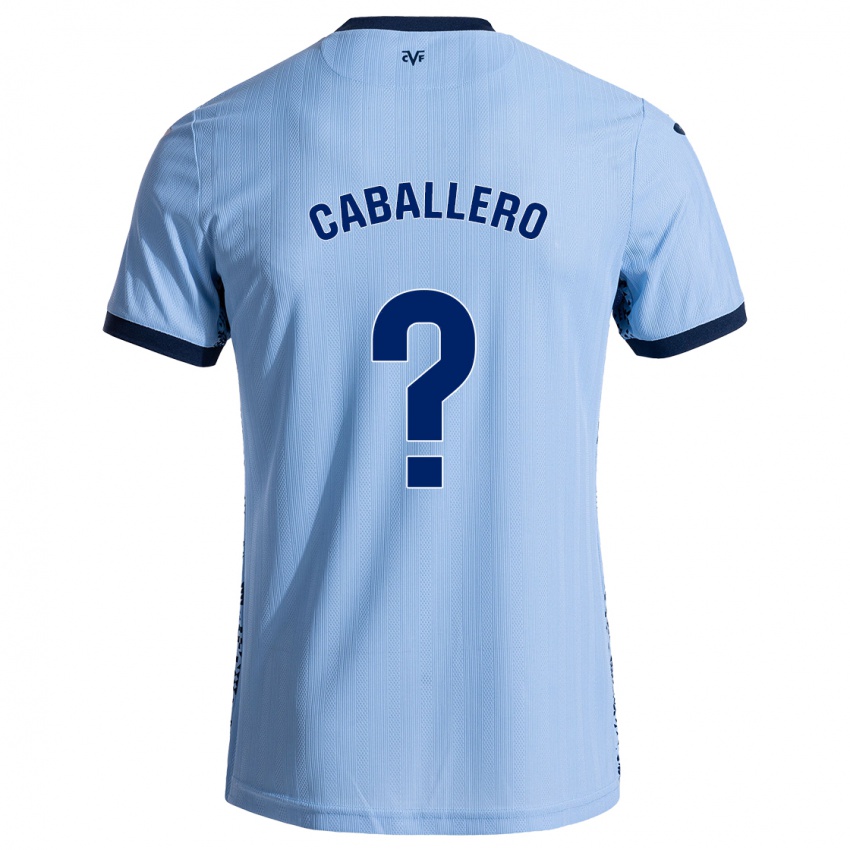 Dames Jesús Caballero #0 Hemelsblauw Uitshirt Uittenue 2024/25 T-Shirt