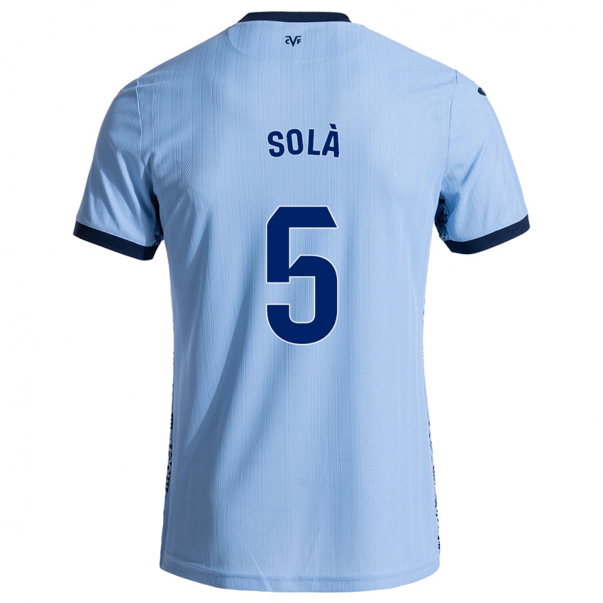 Dames Arnau Solà #5 Hemelsblauw Uitshirt Uittenue 2024/25 T-Shirt