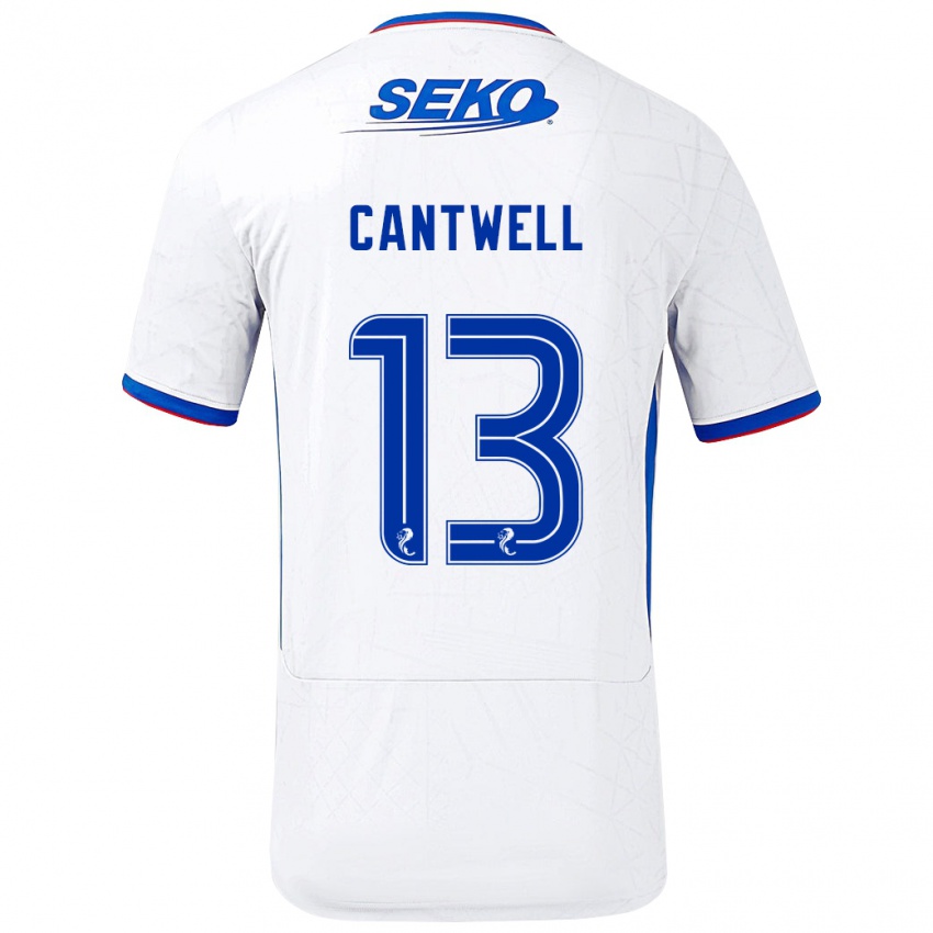 Dames Todd Cantwell #13 Wit Blauw Uitshirt Uittenue 2024/25 T-Shirt