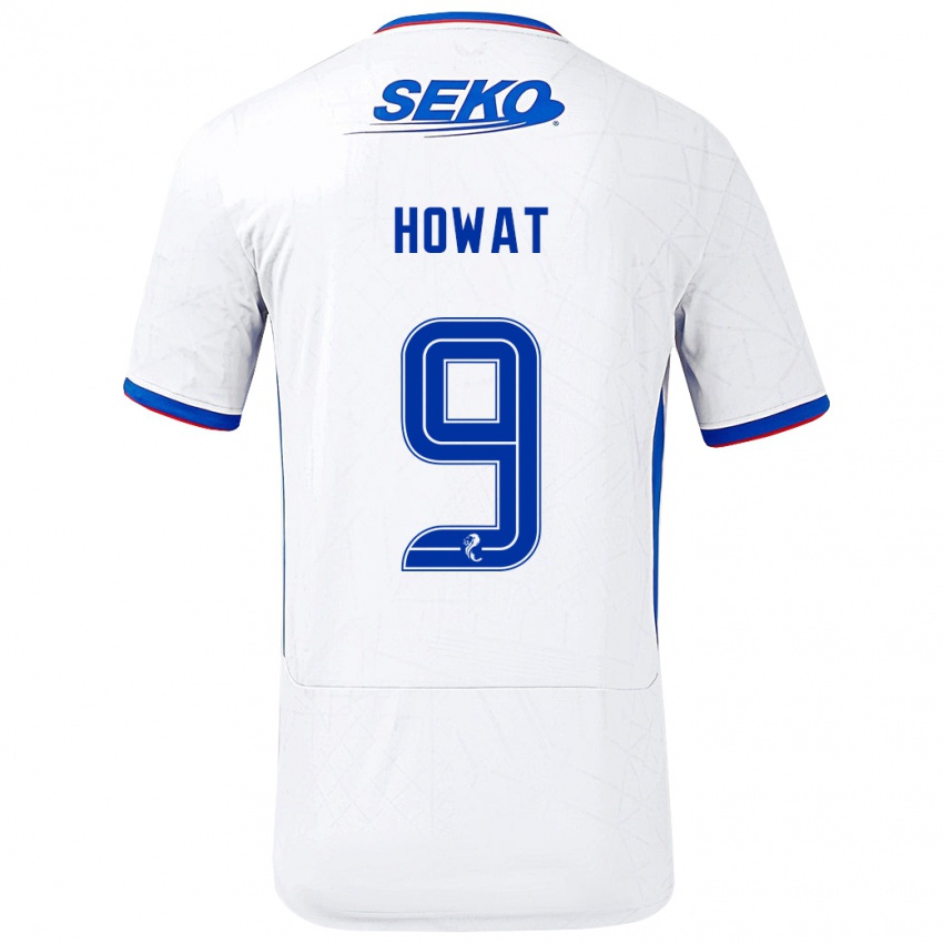 Dames Kirsty Howat #9 Wit Blauw Uitshirt Uittenue 2024/25 T-Shirt