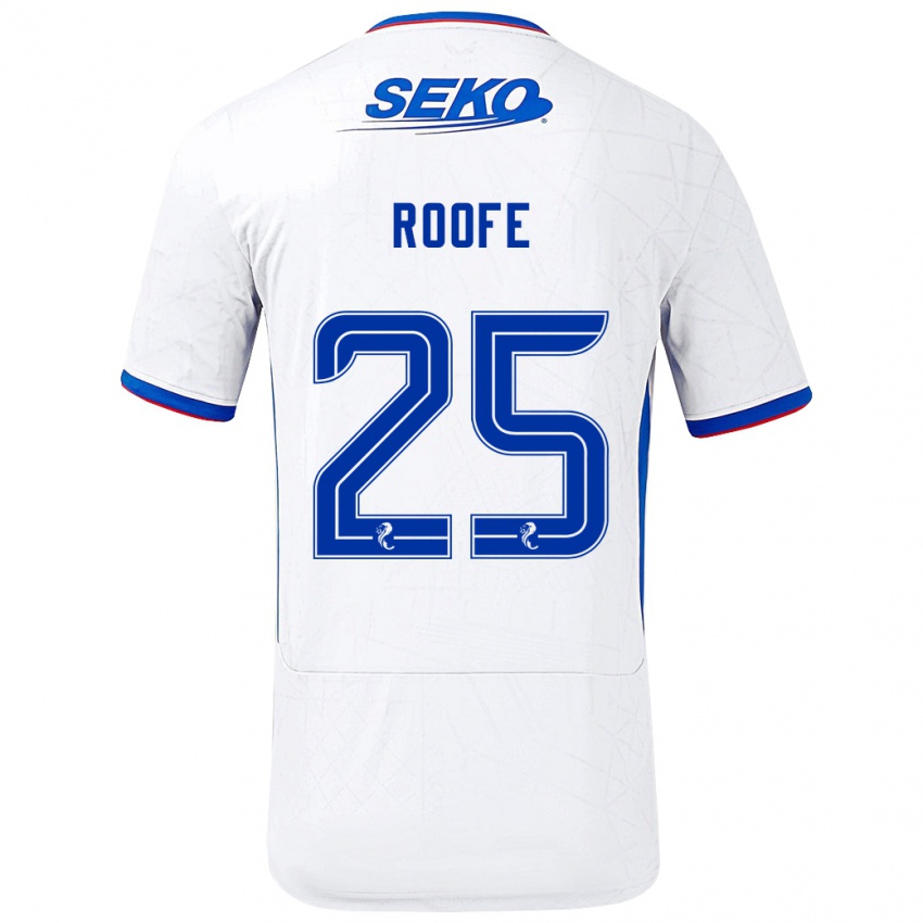 Dames Kemar Roofe #25 Wit Blauw Uitshirt Uittenue 2024/25 T-Shirt