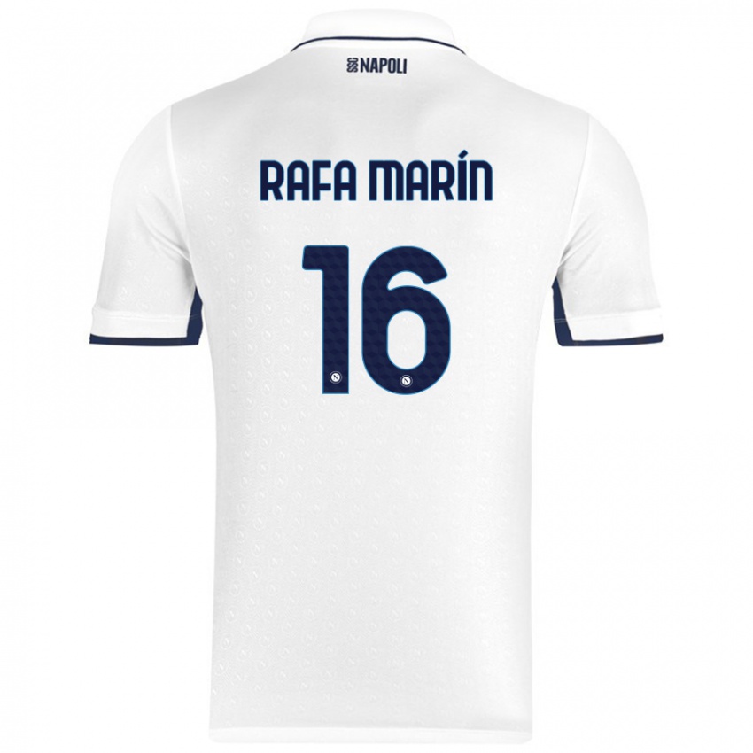 Dames Rafa Marín #16 Wit Koningsblauw Uitshirt Uittenue 2024/25 T-Shirt