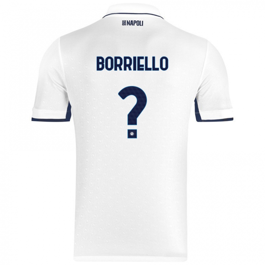 Dames Salvatore Borriello #0 Wit Koningsblauw Uitshirt Uittenue 2024/25 T-Shirt