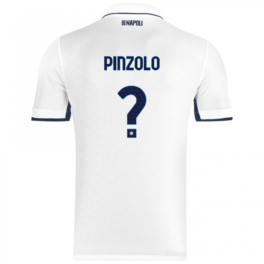 Dames Giandiego Pinzolo #0 Wit Koningsblauw Uitshirt Uittenue 2024/25 T-Shirt