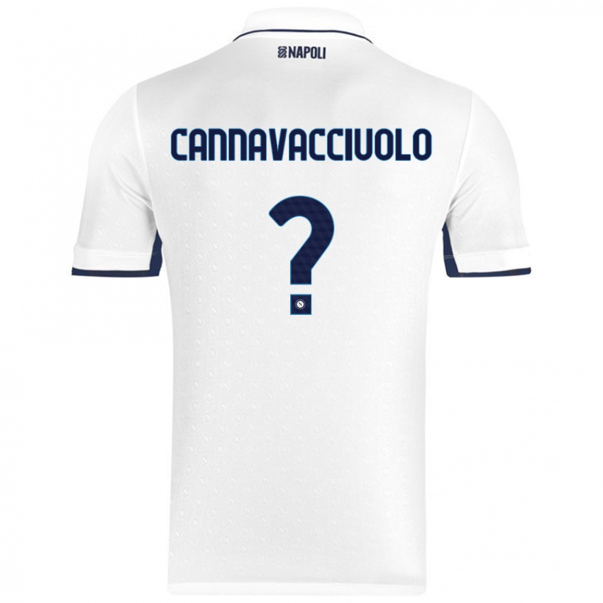 Dames Luigi Pio Cannavacciuolo #0 Wit Koningsblauw Uitshirt Uittenue 2024/25 T-Shirt