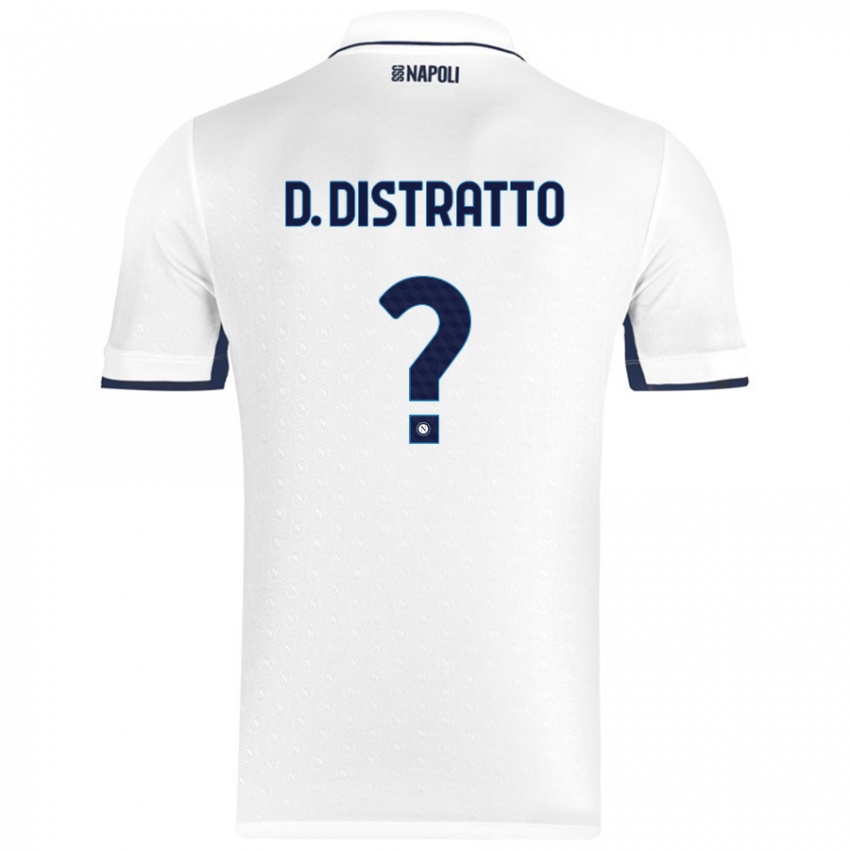 Dames Donato Distratto #0 Wit Koningsblauw Uitshirt Uittenue 2024/25 T-Shirt