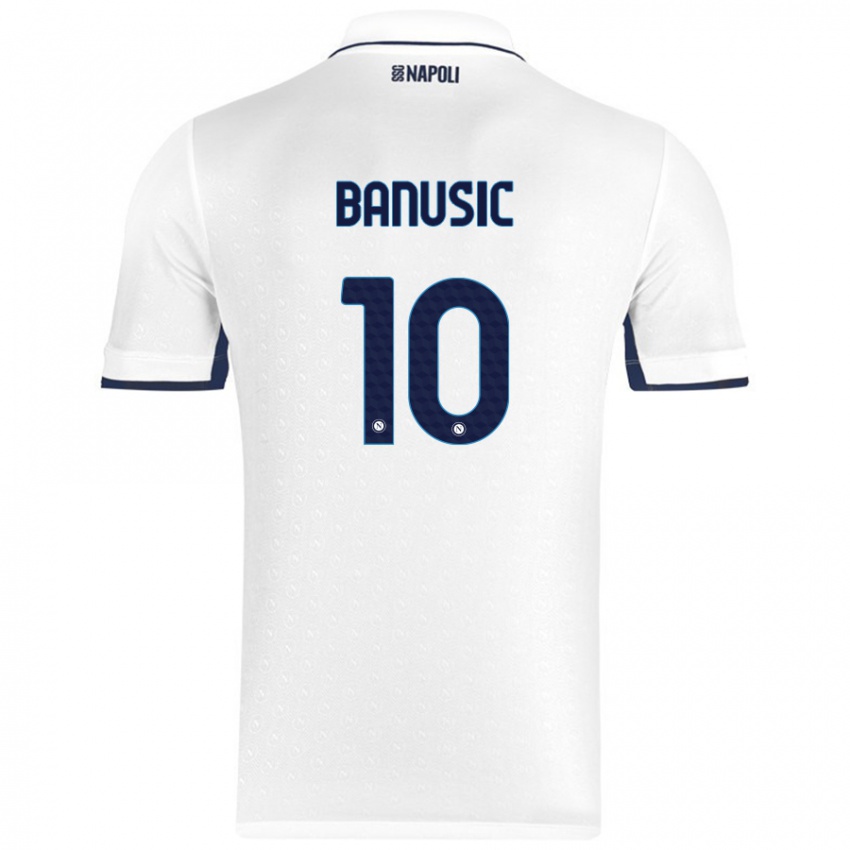 Dames Marija Banušić #10 Wit Koningsblauw Uitshirt Uittenue 2024/25 T-Shirt