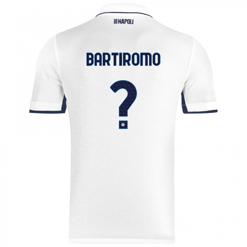 Dames Niccolo Bartiromo #0 Wit Koningsblauw Uitshirt Uittenue 2024/25 T-Shirt