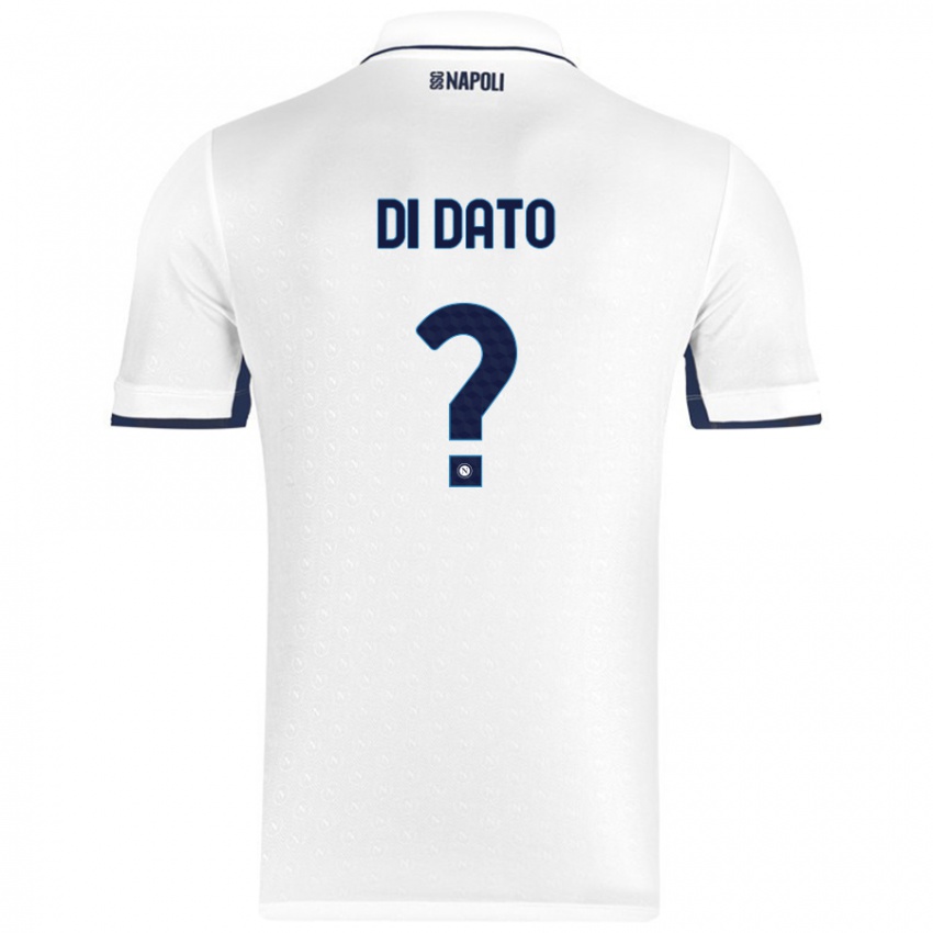 Dames Vincenzo Di Dato #0 Wit Koningsblauw Uitshirt Uittenue 2024/25 T-Shirt