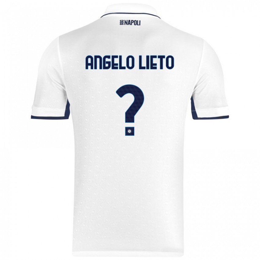 Dames Angelo Lieto #0 Wit Koningsblauw Uitshirt Uittenue 2024/25 T-Shirt