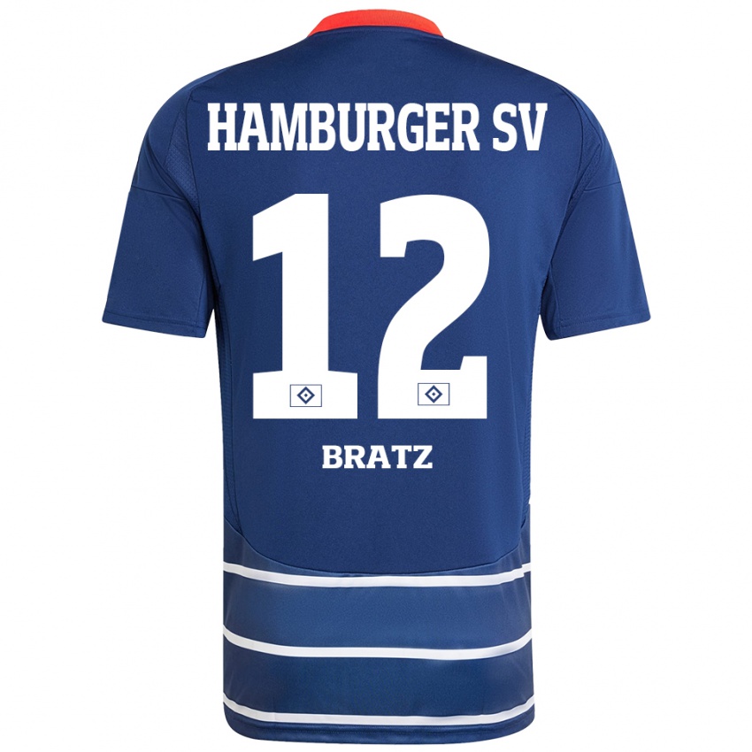 Dames Julian Brätz #12 Donkerblauw Uitshirt Uittenue 2024/25 T-Shirt