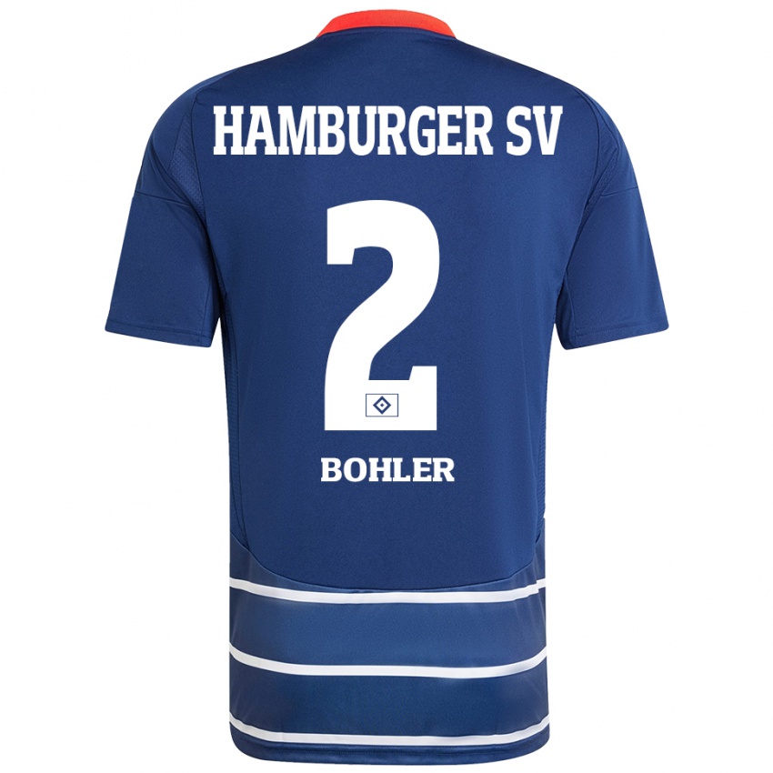 Dames Annaleen Böhler #2 Donkerblauw Uitshirt Uittenue 2024/25 T-Shirt