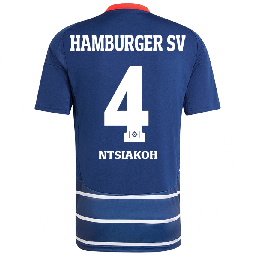 Dames Emmanuel Ntsiakoh #4 Donkerblauw Uitshirt Uittenue 2024/25 T-Shirt