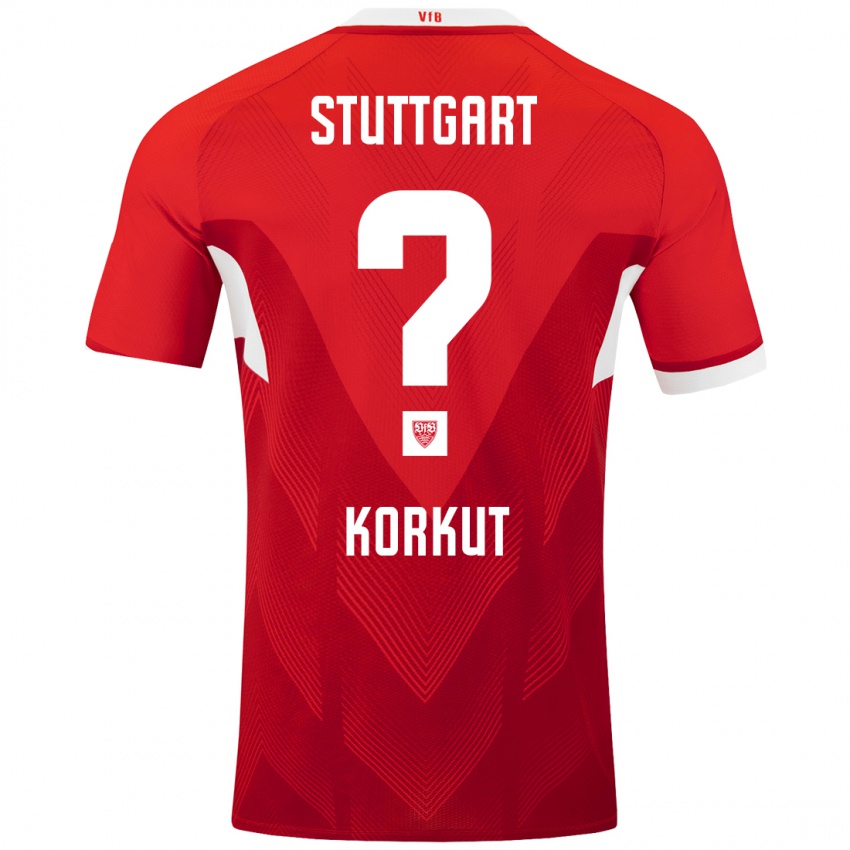 Dames Efe Korkut #0 Rood Wit Uitshirt Uittenue 2024/25 T-Shirt