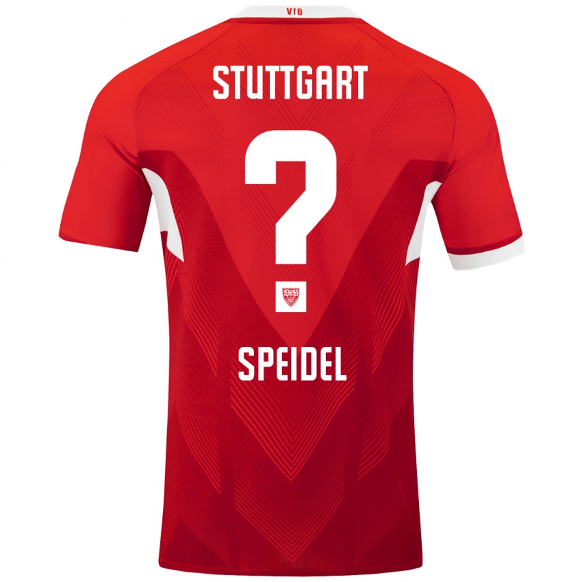 Dames Kian Speidel #0 Rood Wit Uitshirt Uittenue 2024/25 T-Shirt