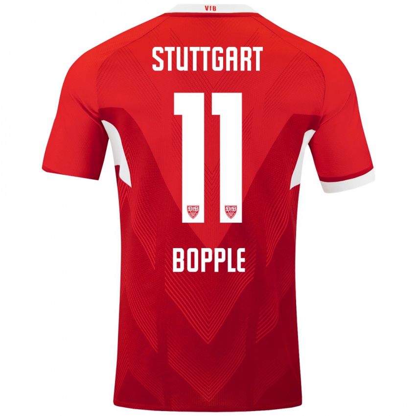 Dames Teresa Böpple #11 Rood Wit Uitshirt Uittenue 2024/25 T-Shirt