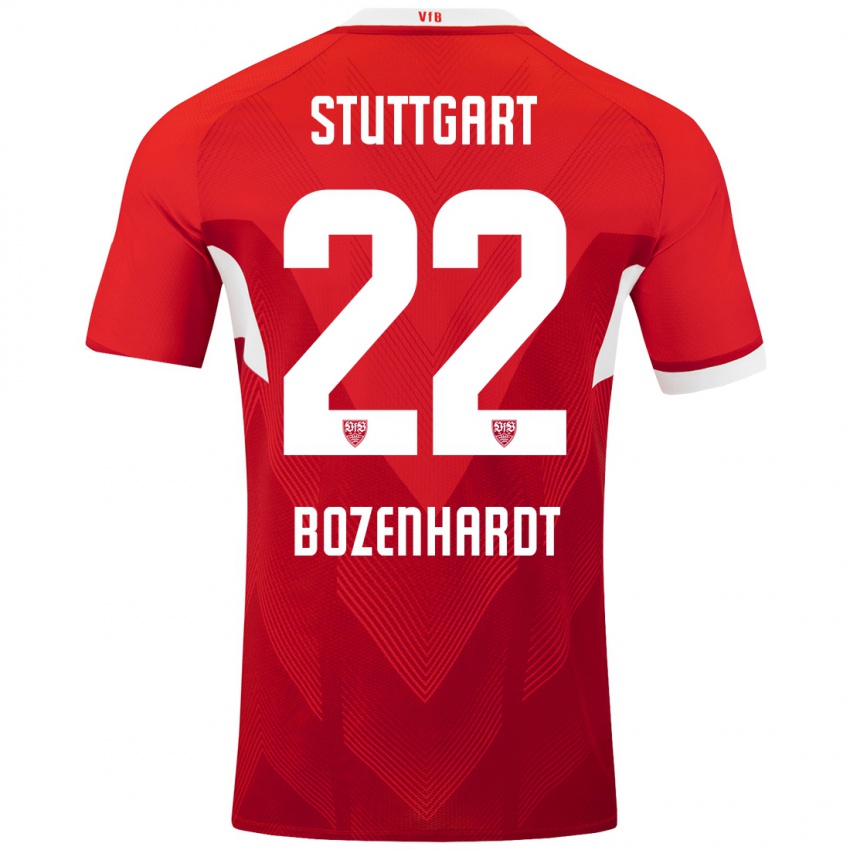 Dames Laura Bozenhardt #22 Rood Wit Uitshirt Uittenue 2024/25 T-Shirt