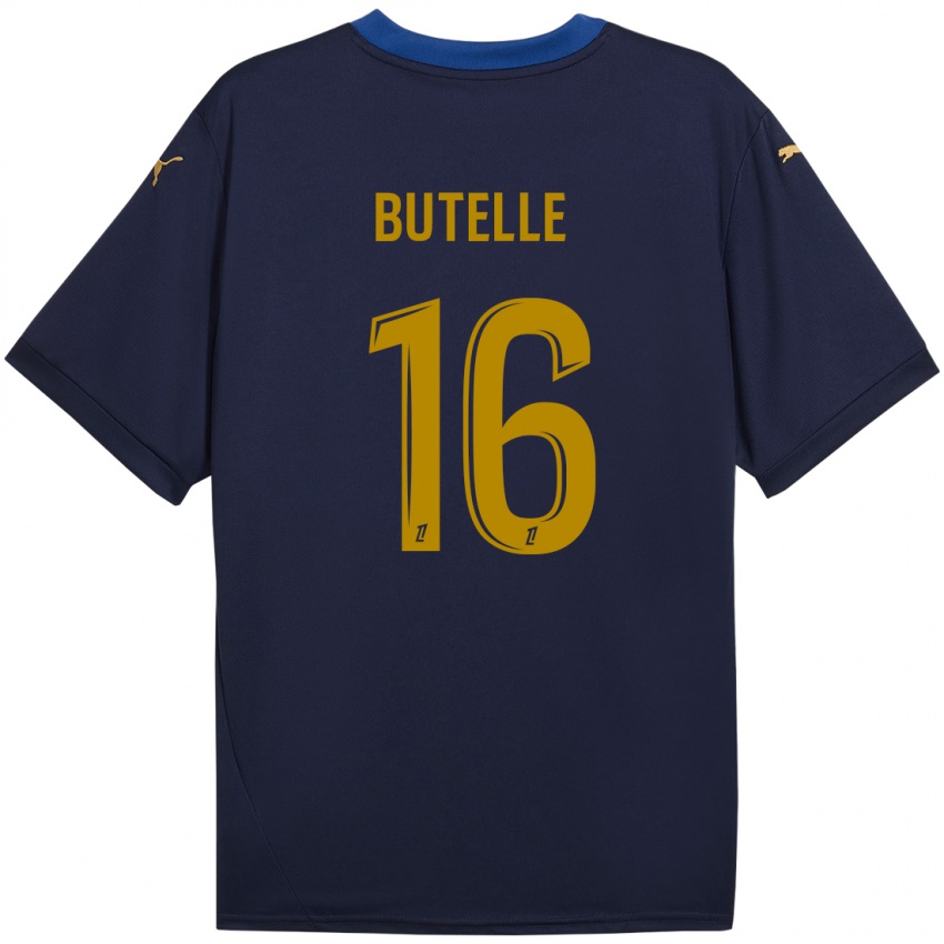 Dames Ludovic Butelle #16 Marineblauw Goud Uitshirt Uittenue 2024/25 T-Shirt