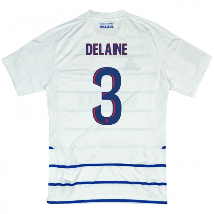 Dames Thomas Delaine #3 Wit Blauw Uitshirt Uittenue 2024/25 T-Shirt