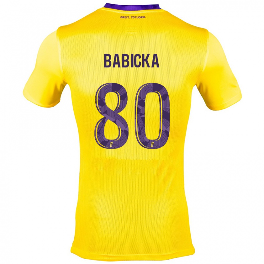 Dames Shavy Babicka #80 Geel Paars Uitshirt Uittenue 2024/25 T-Shirt