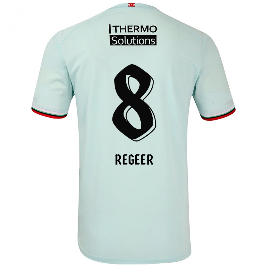 Dames Youri Regeer #8 Lichtgroen Uitshirt Uittenue 2024/25 T-Shirt